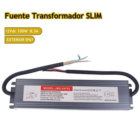 Transformador 220v a 12v, Transformador LED 12v 100w, Transformador 220v a  12v 8.33a 100w, Fuente