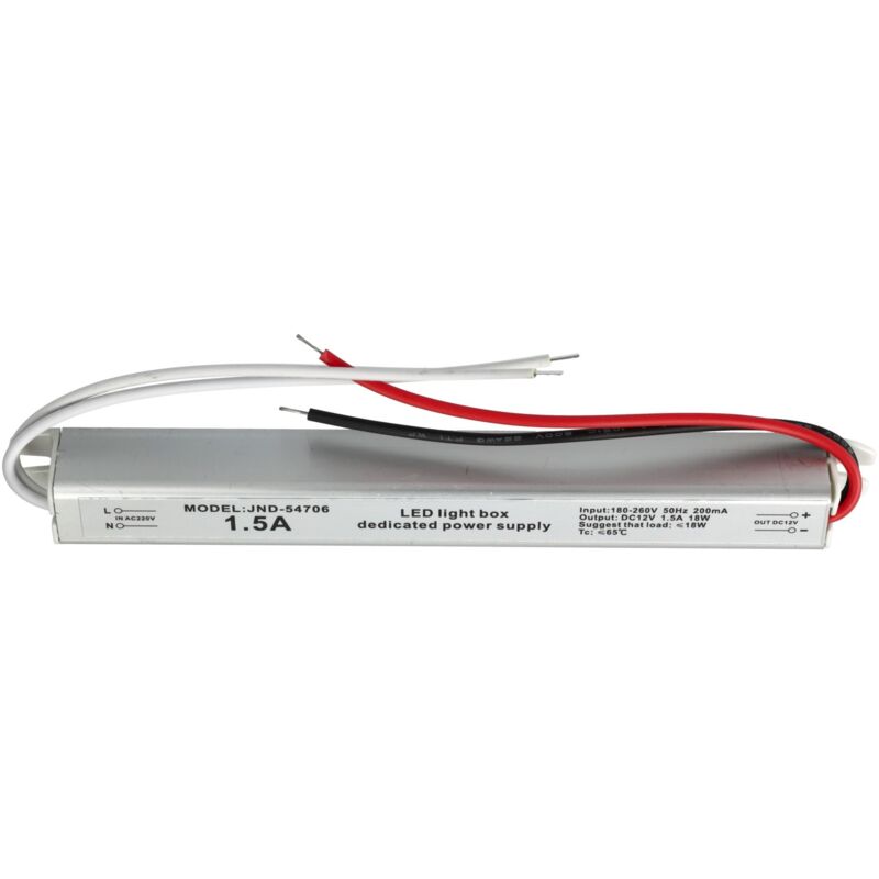 

Fuente transformador SLIM 1,5A 18W interior 220-240V a 12V Potencia soportada hasta 1.5A o 18W tira led cámara de videovigilancia pequeño aparatos