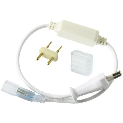 Jandei - Kit de connexion pour bande LED 220V 6A SMD5050. Bouchon et capuchon Coupe 100 cm