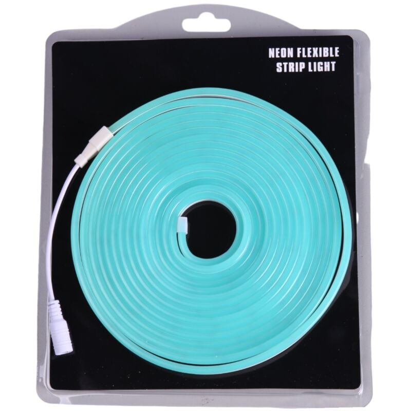 Kit Néon 12V. Coupez tous les 2,5 cm. Couleur bleu clair. 5 mètres. Néon led flexible 6x12mm - Jandei