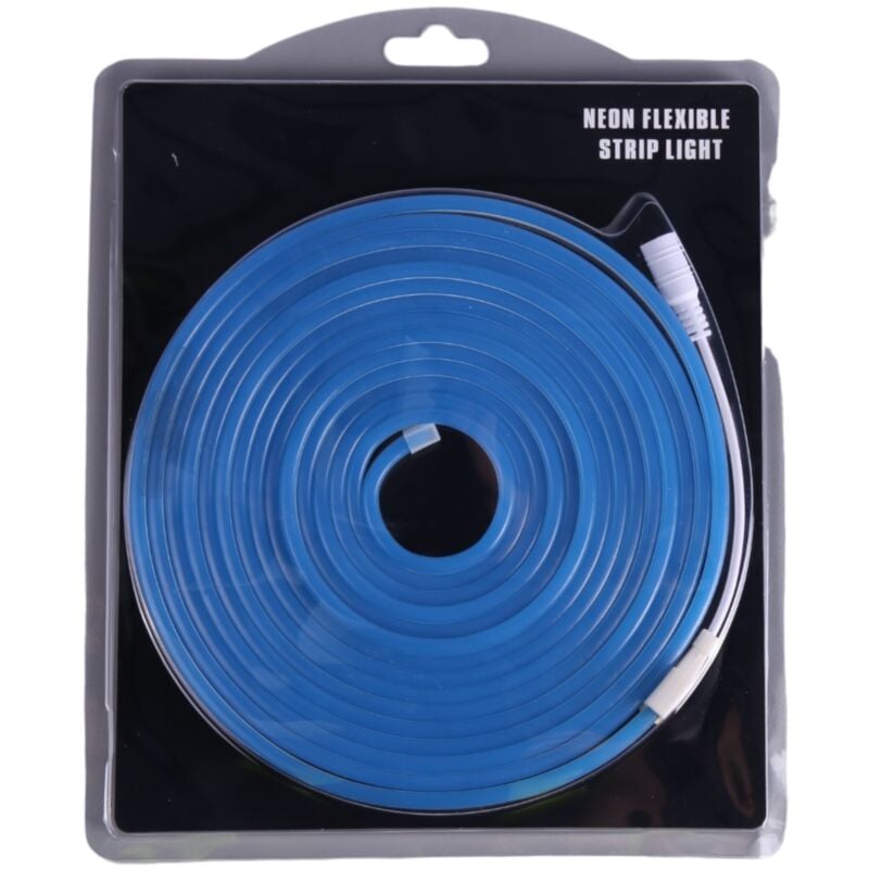 Kit Néon 12V. Coupez tous les 2,5 cm. Couleur bleu. 5 mètres. Néon led flexible 6x12mm - Jandei