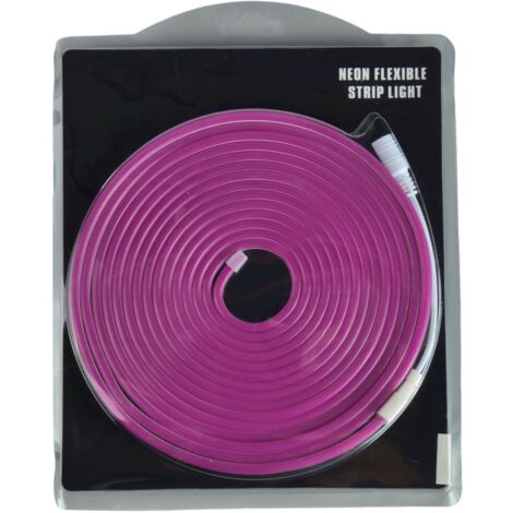 Jandei - Kit Néon 12V. Coupez tous les 2,5 cm. Couleur violet. 5 mètres. Néon LED flexible 6x12mm