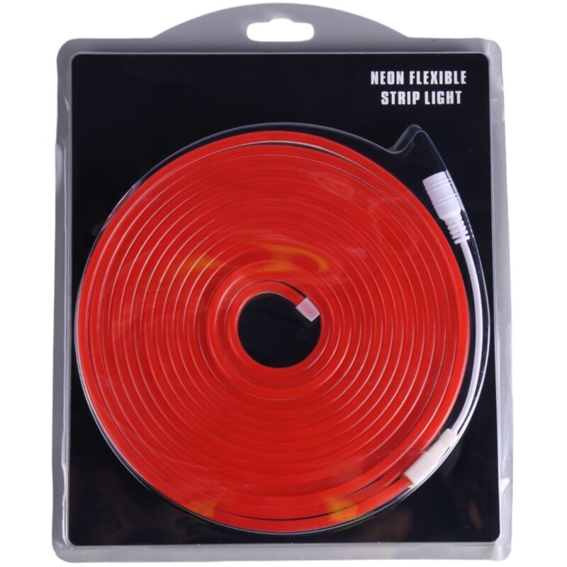 Image of Kit neon 12v. Tagliare ogni 2,5 cm. Colore rosso. 5 metri. 6x12mm neon led flessibile 12V - Jandei