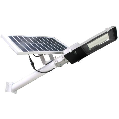 Jandei - Lampadaire solaire 2500 Lumens 200W 6000K panneau réglable extérieur lithium-ion 25W Lampadaire LED solaire