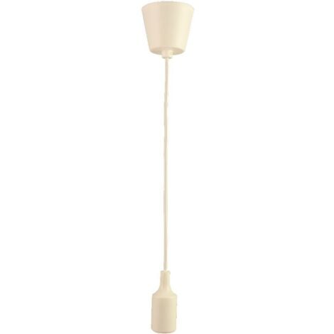 Jandei - Lampara colgante base, cable y portamparas blanco E27 Lampara plastico
