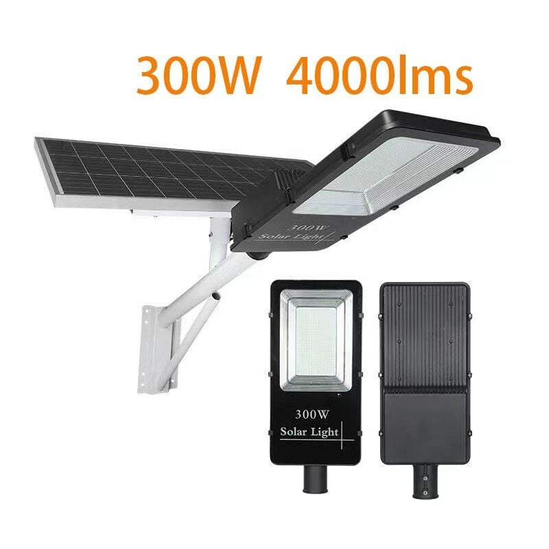 Lampadaire led 4000 Lumens 300W Solaire Lithium Ion IP65 Panneau réglable 600 led 6500K Lampadaire led solaire - Jandei