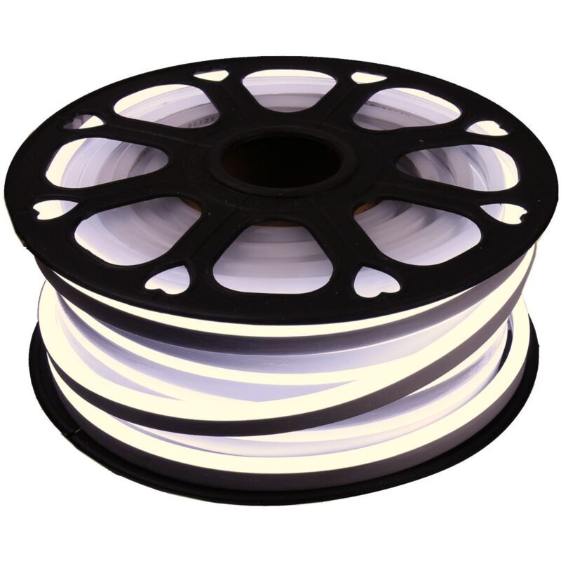 Néon flexible led simple 12V 4200K 8mm coupe 2,5 cm 112 led mètre 8W 25m Néon led flexible 8mm 12V - Jandei