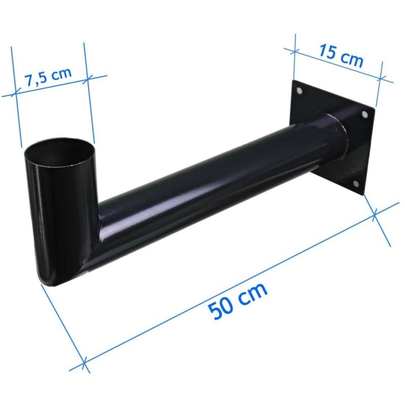 Poteau mural 5015cm pour lampadaire solaire ufo avec vis Lampadaire solaire led - Jandei