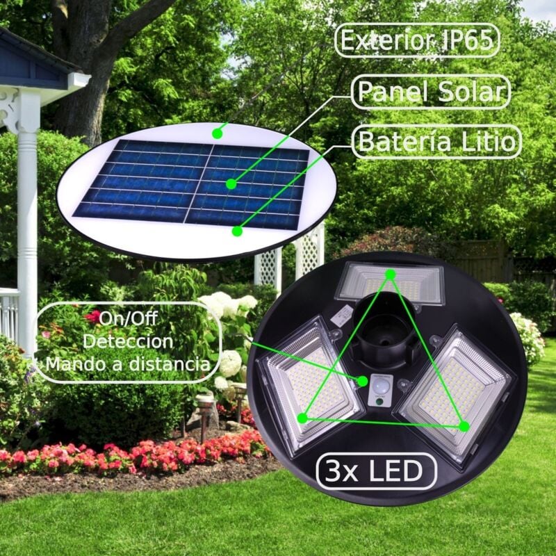 Réverbère solaire led vert ufo 1500 lumens 150W 4200K Réverbère solaire led - Jandei