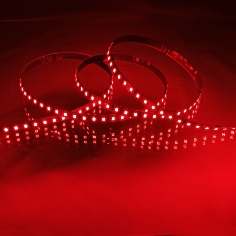 Bande led 24V couleur rouge 120led/m pcb 8mm 12W/m IP20 5 mètres Bandes led - Jandei