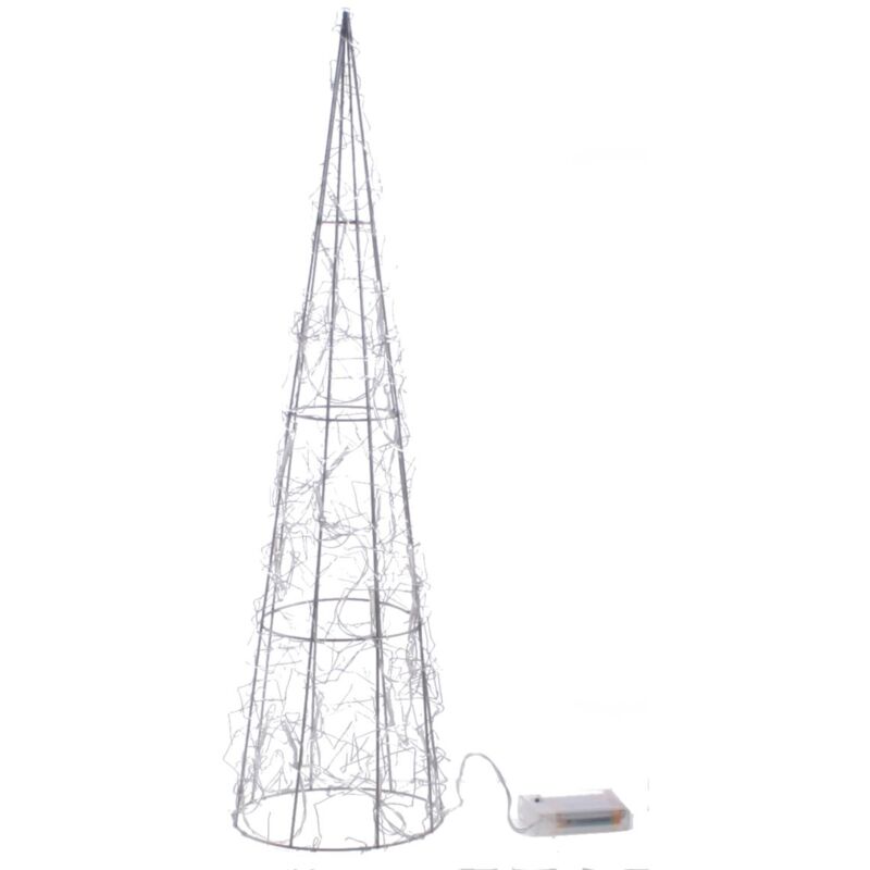 

Jandei Luz Decorativa De Navidad Varias Formas con Baterías Cono Led Alambre Plateado 30cm 20 Led Lenteja 3000K 3X Pilas AA