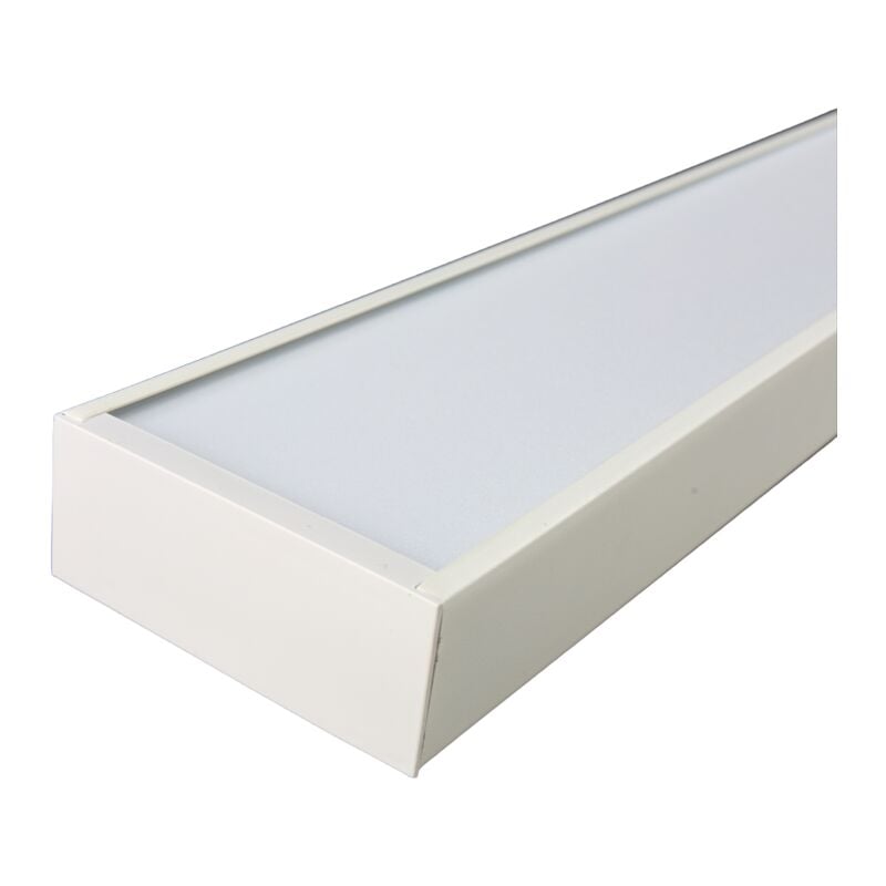 Bande linéaire en métal 48W 1200x100mm suspension 4200K IP20 cadre blanc Bande led - Jandei