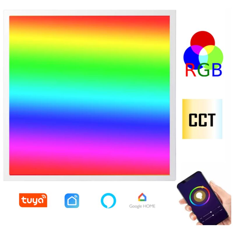 Pannello led 40W rgb+cct tuya 595X595mm led lex