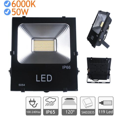 Proyector exterior negro