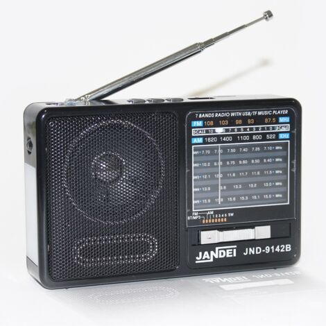 Radio pequeña, 7 bandas con Bluetooth batería recargable