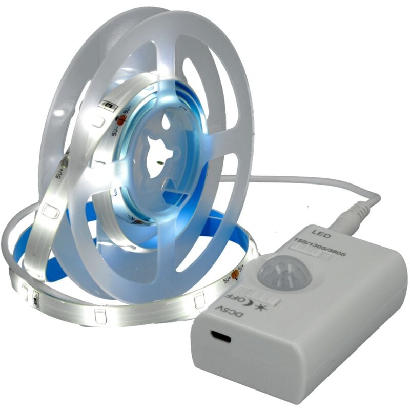 Bande led 1m 5V avec capteur froid rechargeable usb Bande led 6000K 5V - Jandei