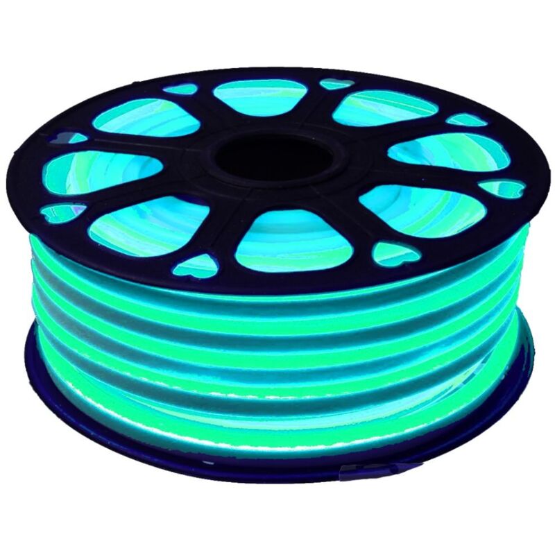 Image of Jandei - semplice led flessibile led flessibile 12V Turquoise blu 6 mm Cut 1 cm 100 led Metro 12w 25 m led flessibile neon 6MM 12V 12V 12V