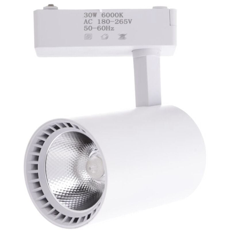 Jandei - Spot lumineux sur rail led 30W, 6000K, monophasé, couleur blanche, 220V