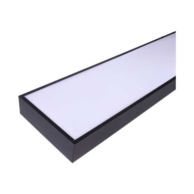 Image of Metal Linear Standard 60W 1200x200mm Surface/Hang 4200K IP20 Black Frame - Jandei