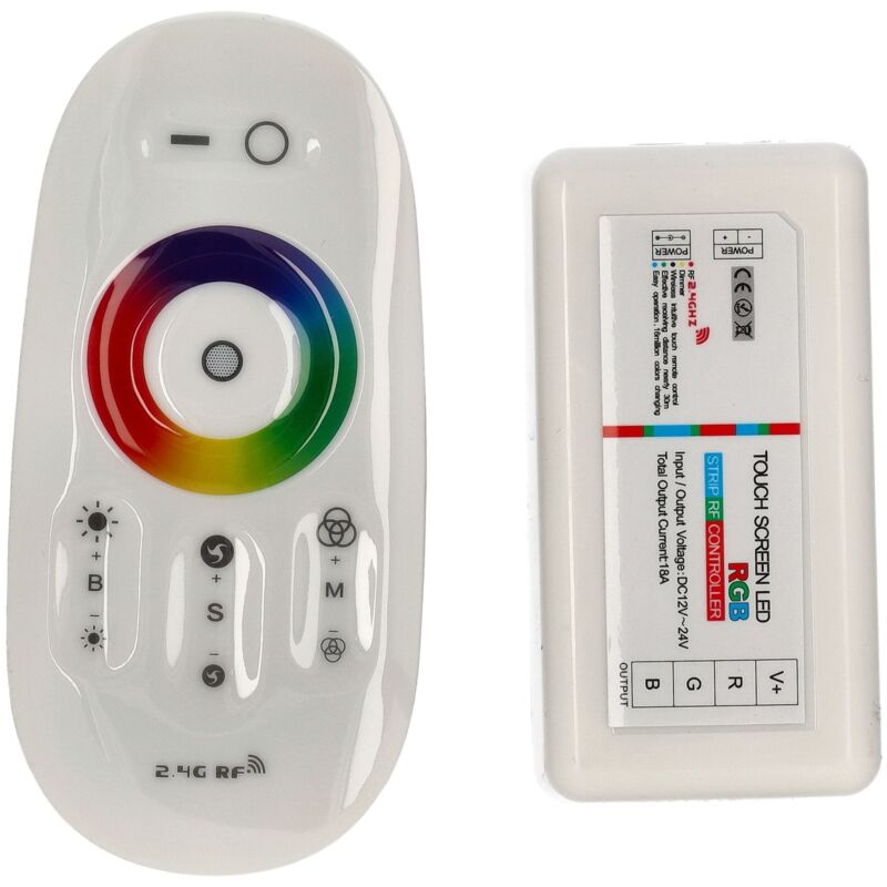 Système de contrôle rgb tactile sans fil 216W 12V/24V Accessoires led multicolores - Jandei