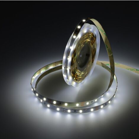 Jandei - Tiras LED 12V Blanco frio 300LED Bobina 5 Metros IP20 Interior SMD2835 Base Adhesiva De Alta Calidad 3M. Corte Cada 5 Centímetros