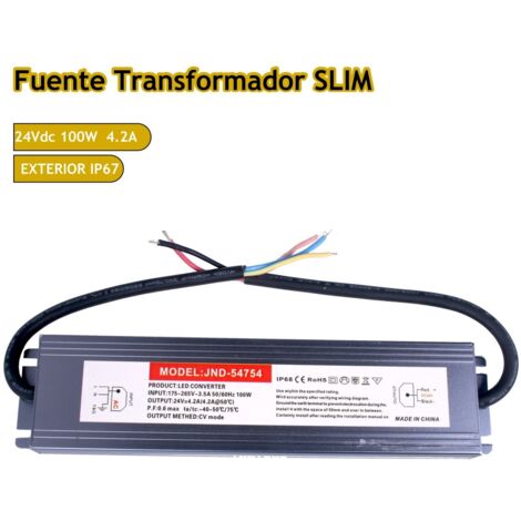 Jandei - Transformateur SLIM 24V 4,2A 100W Extérieur IP68 Accessoires Bande LED