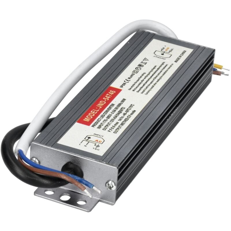 Transformateur 220V-12V 5A 60W IP67 Transformateur Slim - Jandei