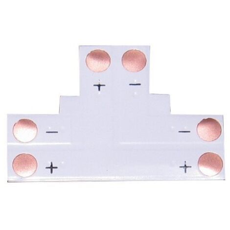 Jandei - Union en T pour connecteur de bande LED 8 mm 2 contacts Pack de 10 connecteurs de bande LED