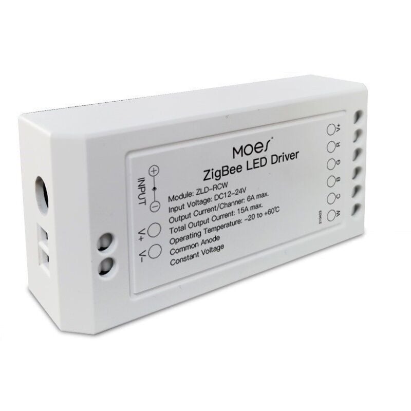 

Zigbee controlador tira LED RGB CCT Tuya Smart App DC12-24V IP20 Zigbee LED Driver Amazon Alexa Smart Things Zigbee o Smart Life - Jandei