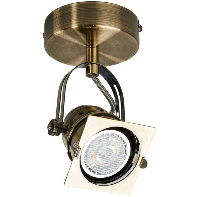 

Lindby - Janek - Foco LED en latón envejecido, GU10
