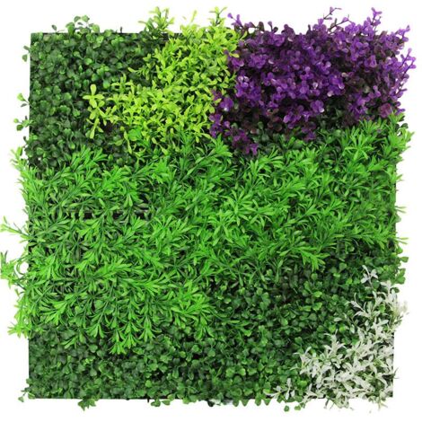 JANGAL Modular Wall Akustik 3D Paneele  520 x 520 mm Violet Mixed Flora Kunst Pflanzwand Floral