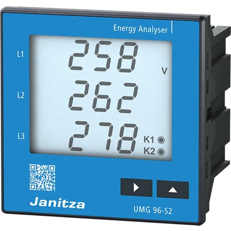 Janitza UMG 96-S2 Strumento di misura digitale da pannello Contatore di energia UMG 96-S2 con retroilluminazione