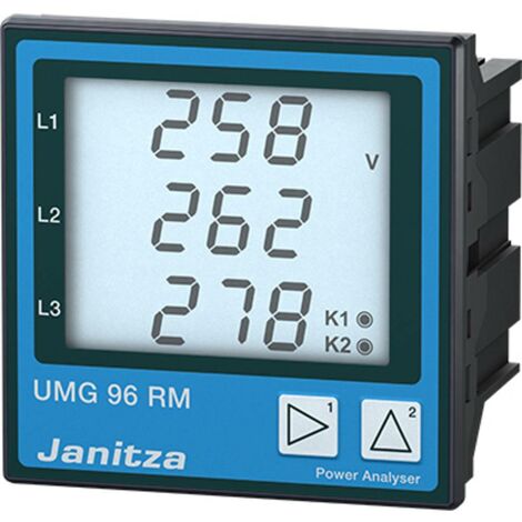 Janitza UMG96RM-E analizzatore di rete, Ethernet, campo di misura: L-N: 10 - 300 V/AC, L-L: 18 - 520 V/AC, 0 - 5 A,