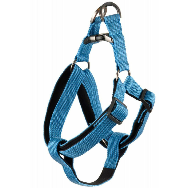 

Jannu arnés azul. talla XL 60-90 cm 25 mm. para perro