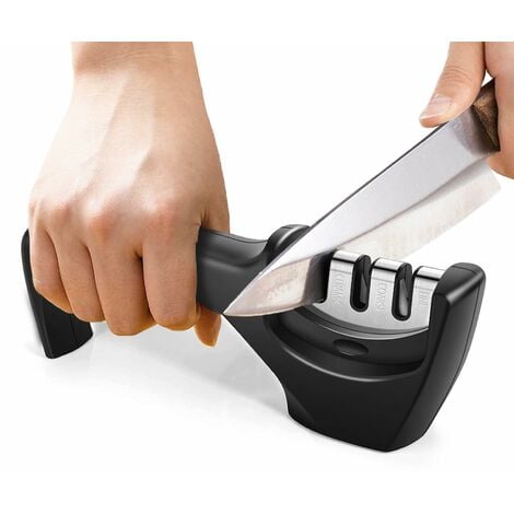 Affilacoltelli professionale con 3 pietre per affilare, rotazione di 360 °  Flip Design coltello da cucina in acciaio inossidabile ad angolo fisso  Sharpe - AliExpress