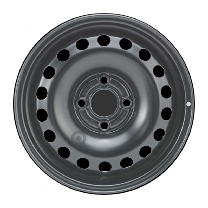Alcar - Jante tôle 14 pouces - 4 Trous - 5x14 4x100 ET35 AL57,09 noir