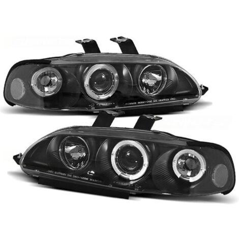 Jantes de phares double halo HONDA CIVIC 09 91-08 95 4D ANGEL EYES NOIR