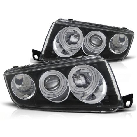 Jantes de phares double halo SKODA FABIA I 12 99-08 ANGEL EYES NOIR