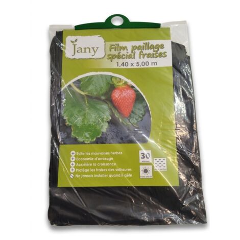 JANY - Film paillage spécial fraises - 1,40x5m - 30 microns - Anti-UV - Voir photos