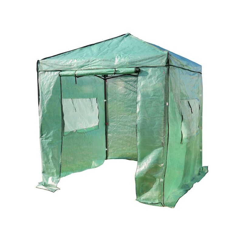 Serre Pliable avec bache - L.245xP.245xH.250 cm - Ouverture rapide - Jany France