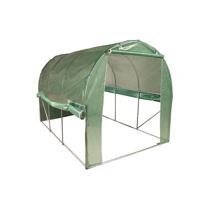 Serre tunnel 6m² - tubes diamètre de 25mm - avec côtés relevables - Jany France