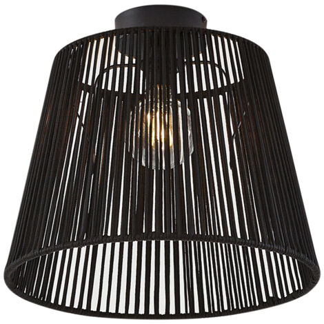 Japandi Outdoor Ceiling Light with Black Rope IP54 - Jayla