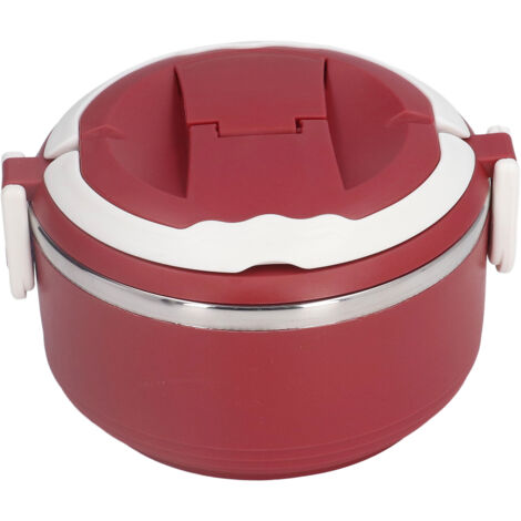 Japanische Bento-Box aus Edelstahl – Tragbare, isolierte Lunchbox für Schule und Büro – Einlagig, Rot