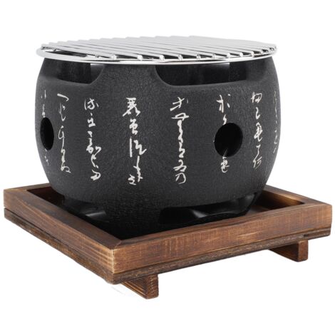 Japanischer Mini-tragbarer runder Holzkohlegrill für Speisen, Haushaltsgerät