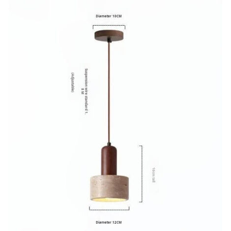 Japanischer Wabi-Sabi-Stil, natürlicher gelber Travertin-Kronleuchter, Flurwandlampe, geeignet für Restaurants, Cafés und Bars