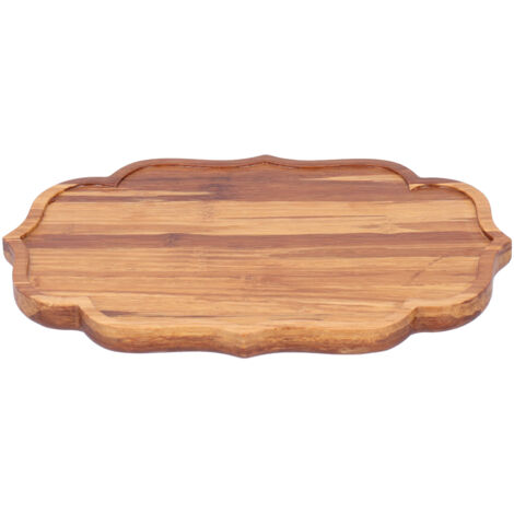 Japanisches Bambus-Teetablett mit Tablettschutz, Maße 19,8 x 13,7 x 1,8 cm