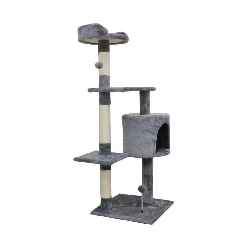 Les Tendances - Arbre a chat jasper - 40 x 40 x 114 cm - Gris