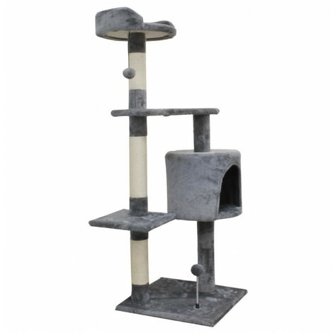 JAPSER - Arbre a chat - 40 x 40 x 114 cm - Gris
