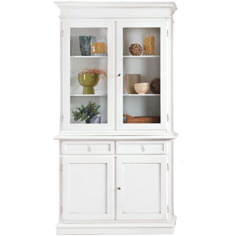JAQUELINE - credenza con vetrina in legno massello