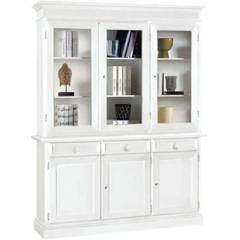 JAQUELINE - credenza con vetrina in legno massello
